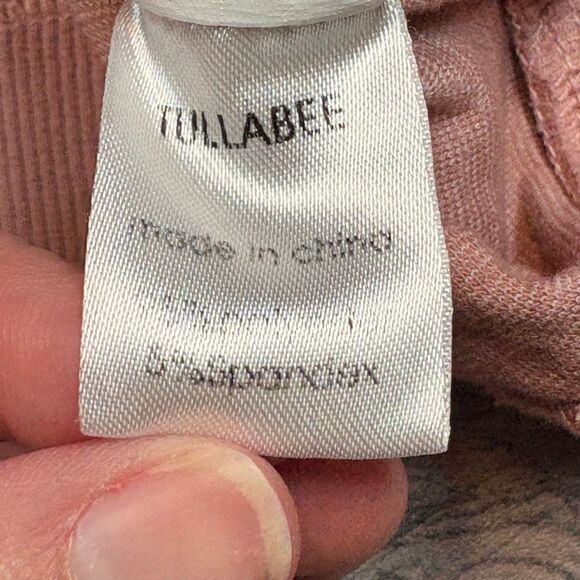 Tullabee Pink & White Checkerboard Floral Knit Sweatshirt - Picture 4 of 4